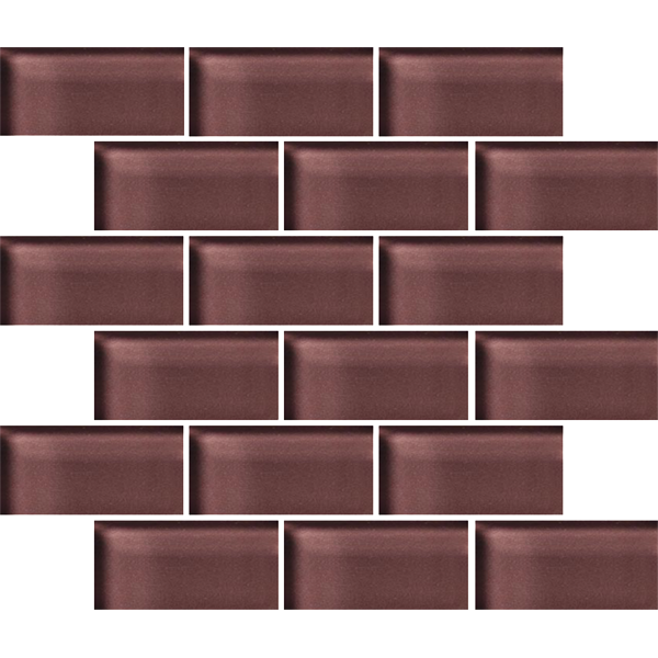 Crossville Glass Blox 2 x 4 Brick 12" x 12" Glass Mosaic