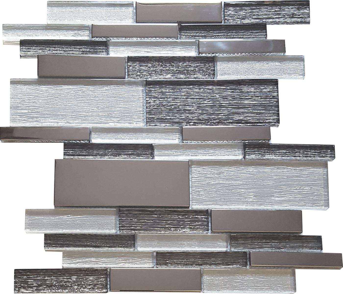 Tesoro Glimmer Linear 12" x 12" Glass Mosaic