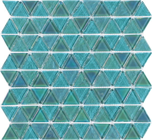 Tesoro Aquatica Triangle 11.75" x 11.75" Glass Mosaic