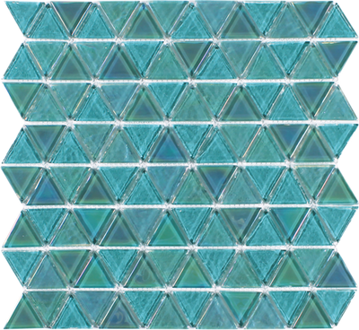 Tesoro Aquatica Triangle 11.75" x 11.75" Glass Mosaic