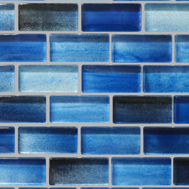 QDI Surfaces Islands 1 x 2 12" x 12" Glass Mosaic