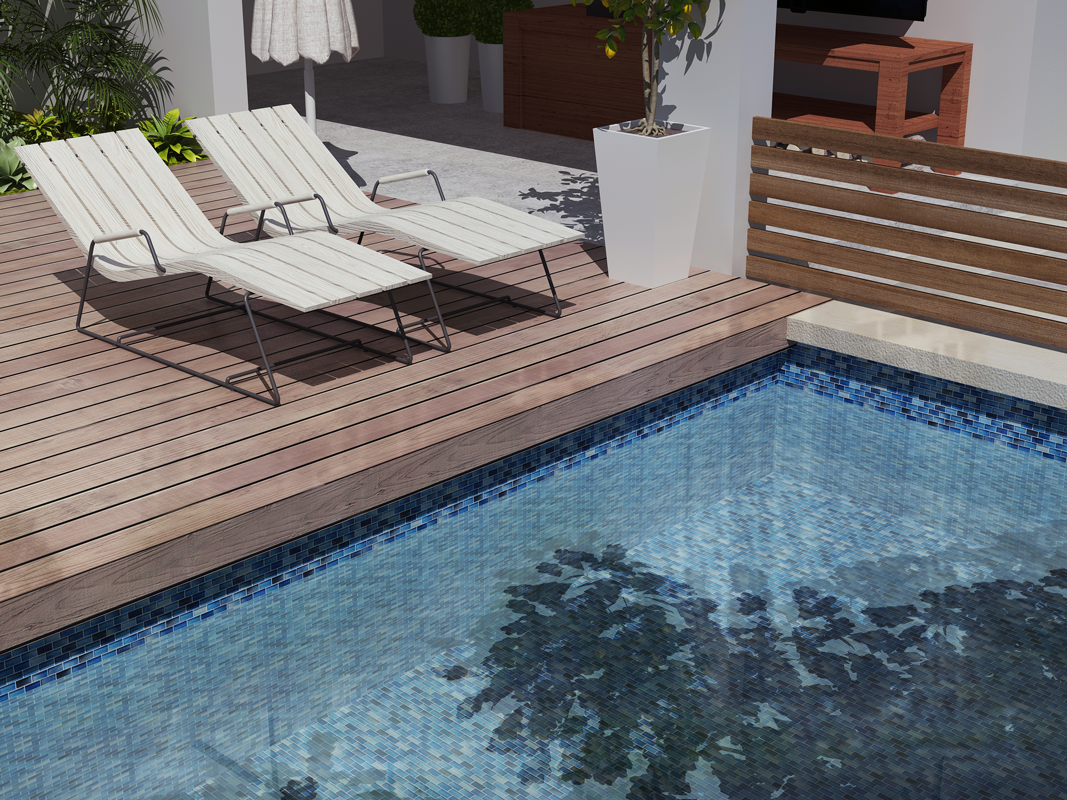 QDI Surfaces Islands 1 x 2 12" x 12" Glass Mosaic