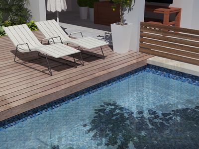 QDI Surfaces Islands 1 x 2 12" x 12" Glass Mosaic