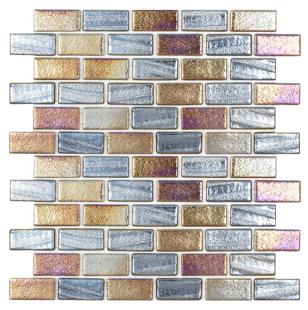 QDI Surfaces Illusions 1 x 2 12" x 12" Glass Mosaic