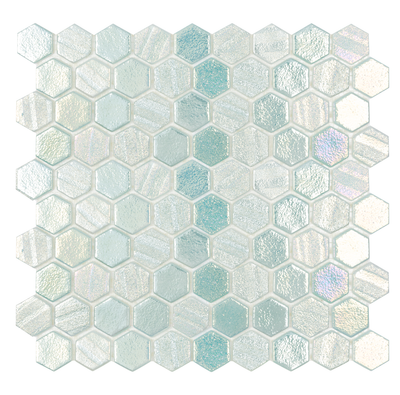 QDI Surfaces Illusions 1" Hexagon 12" x 12" Glass Mosaic