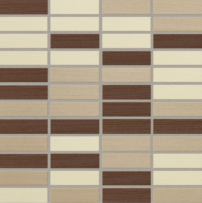 Crossville Shades 2.0 1 x 3 Blended 12" x 12" Porcelain Mosaic