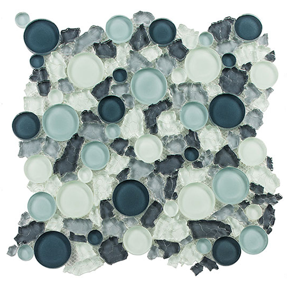 Lagoon 12" x 12" Glass Mosaic
