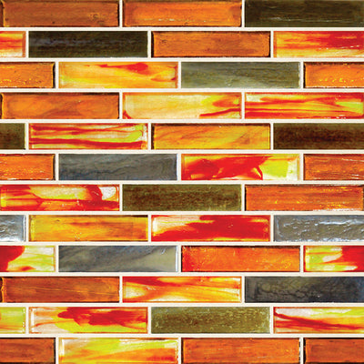 Hirsch Linea 1 x 4 12" x 13.80" Glass Mosaic