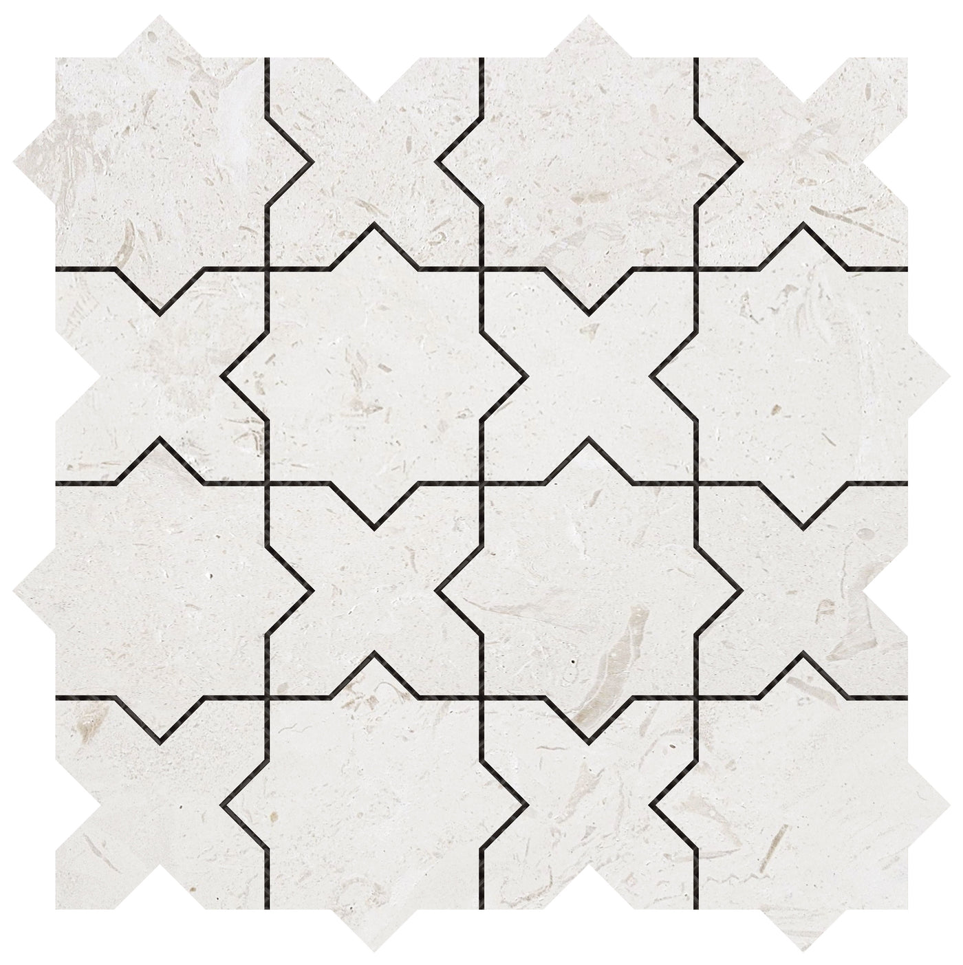 Bati Orient Marble 3 x 3 12" x 12" Marble Mosaic