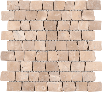 Bati Orient Marble Cubic Brick 11.6" x 12" Marble Mosaic