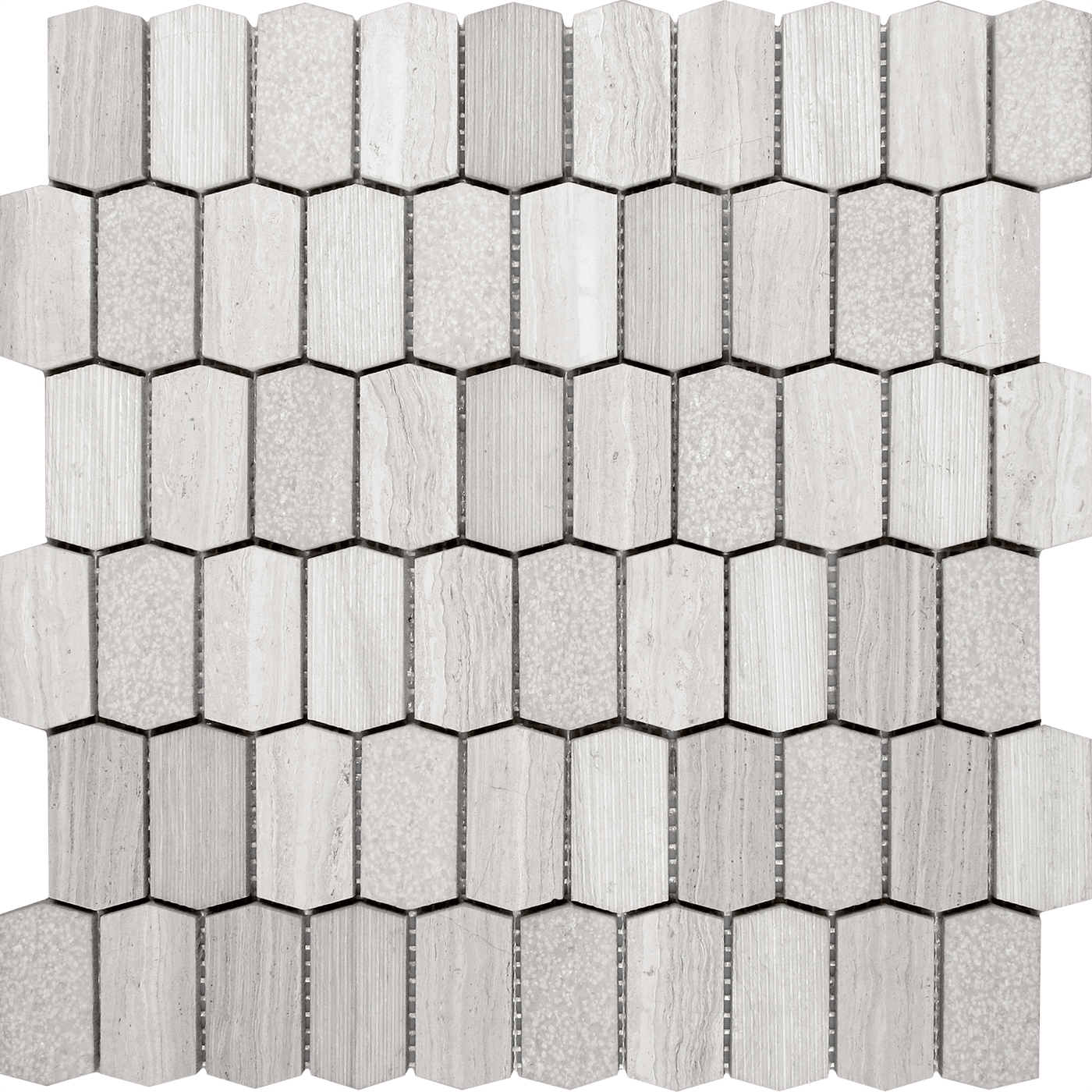 Bati Orient Limestone Hexagon 12.5" x 12.5" Limestone Mosaic