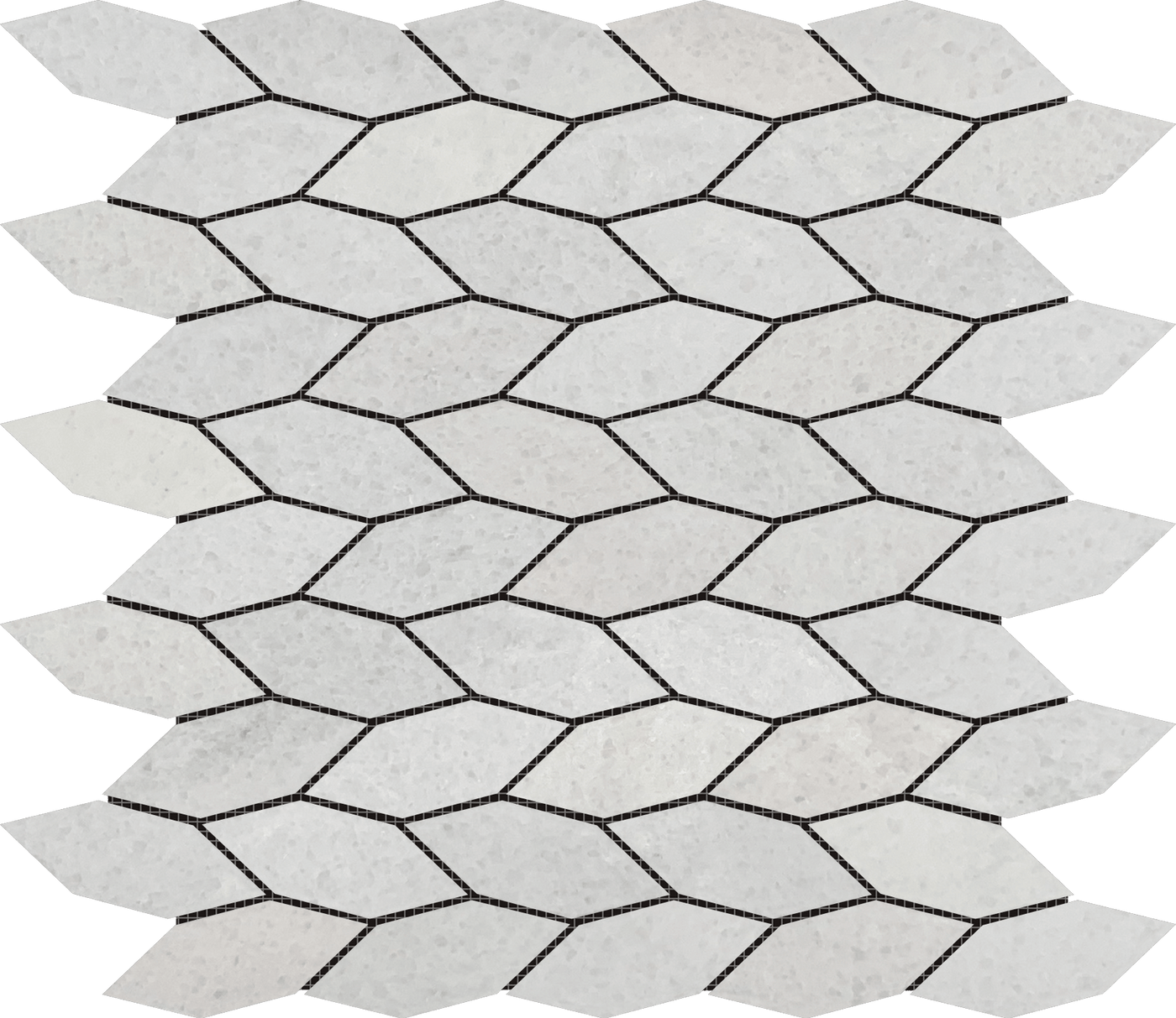 Bati Orient Marble Elongated Hexagon 12" x 12" Marble Mosaic