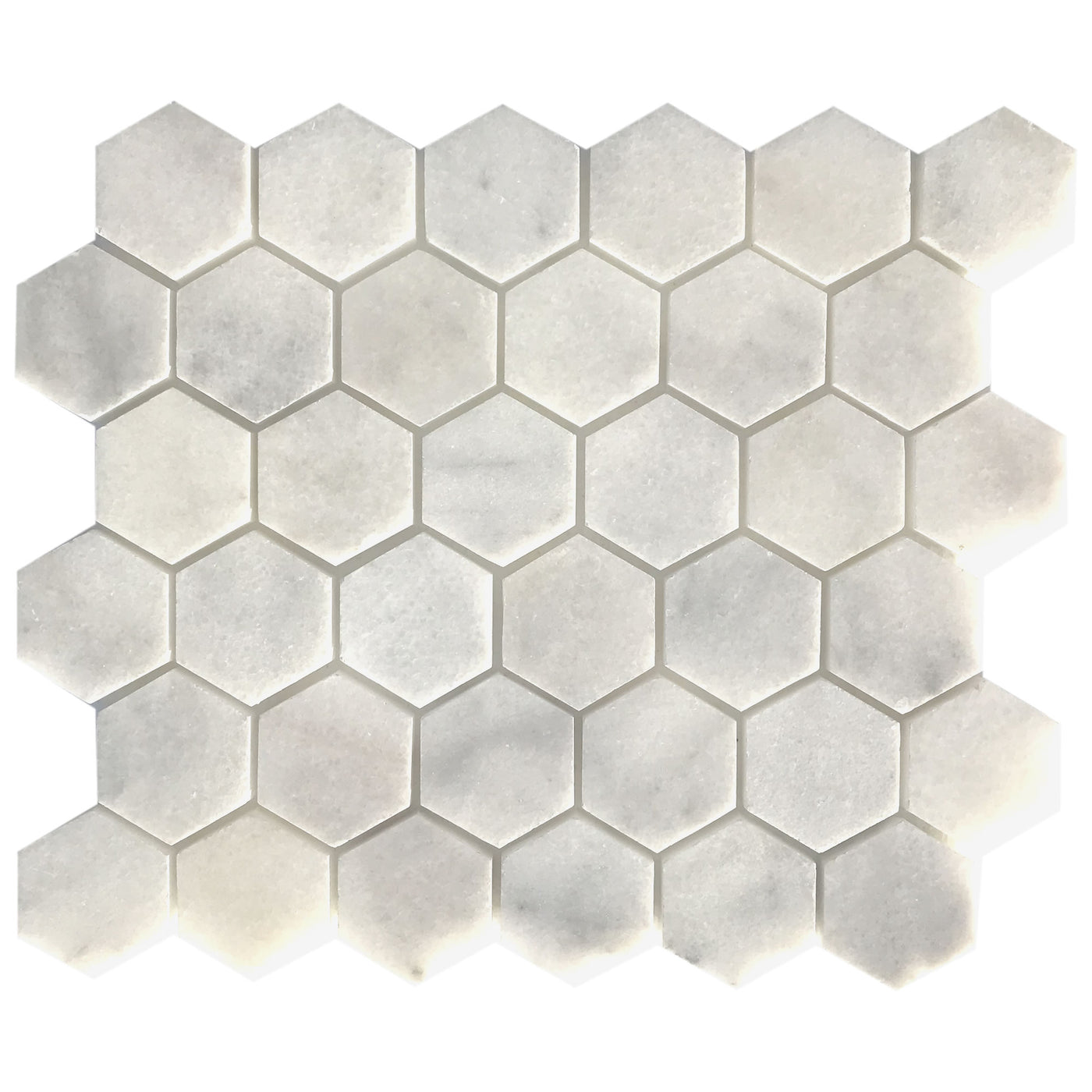 Patara Stone Marble 2" Hexagon 12" x 12" Marble Mosaic