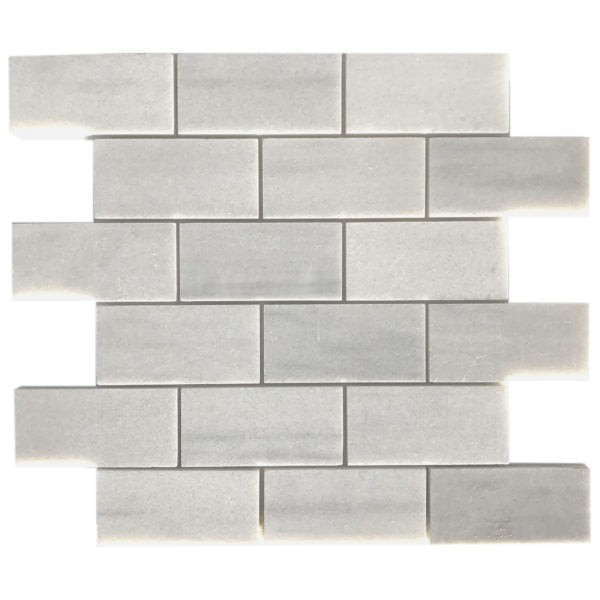 Patara Stone Marble 2 x 4 12" x 12" Marble Mosaic