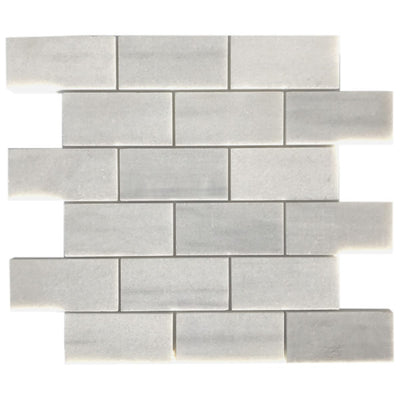 Patara Stone Marble 2 x 4 12" x 12" Marble Mosaic