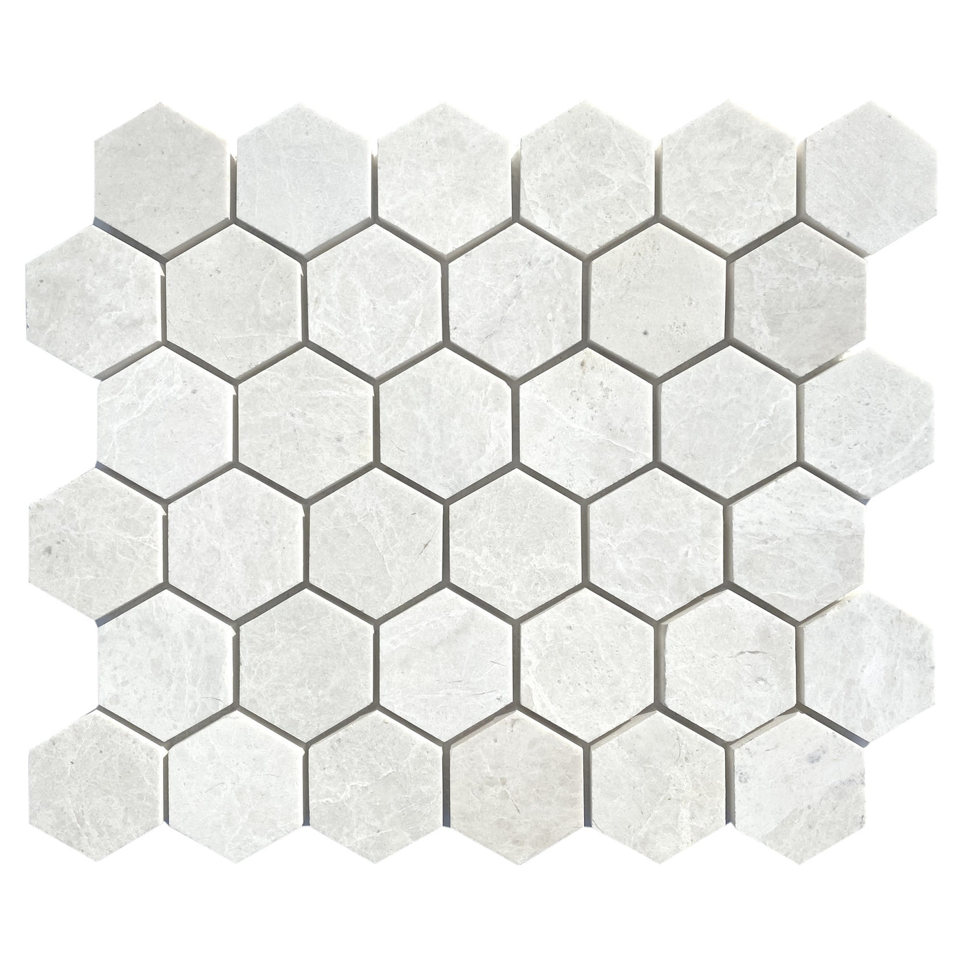 Patara Stone Marble 2" Hexagon 10.6" x 12" Marble Mosaic