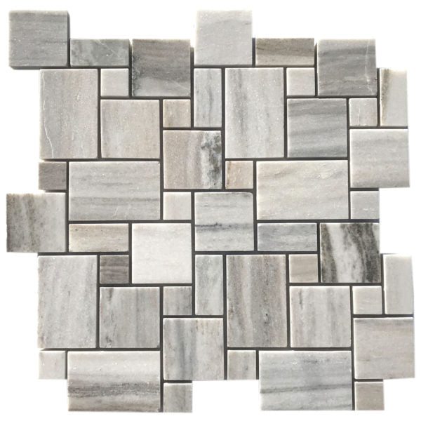 Patara Stone Marble Mini Versailles 12" x 12" Marble Mosaic