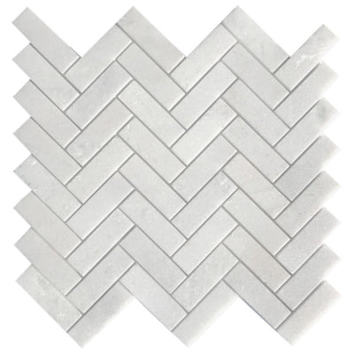 Patara Stone Marble 1 x 3 Herringbone 12" x 12.8" Marble Mosaic