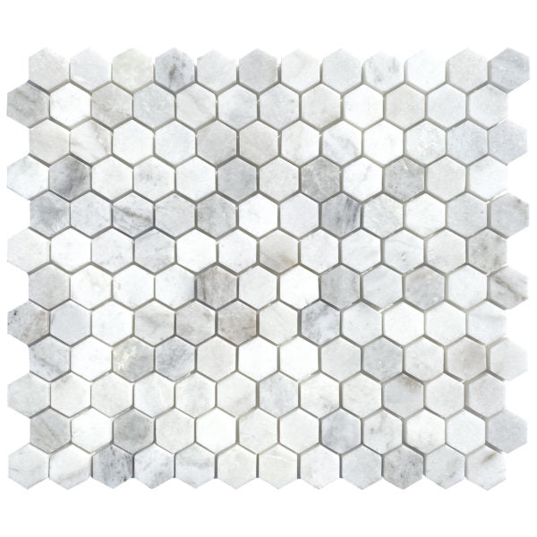 Patara Stone Marble 1" Hexagon 10.2" x 11.8" Marble Mosaic