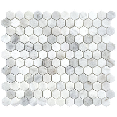 Patara Stone Marble 1" Hexagon 10.2" x 11.8" Marble Mosaic