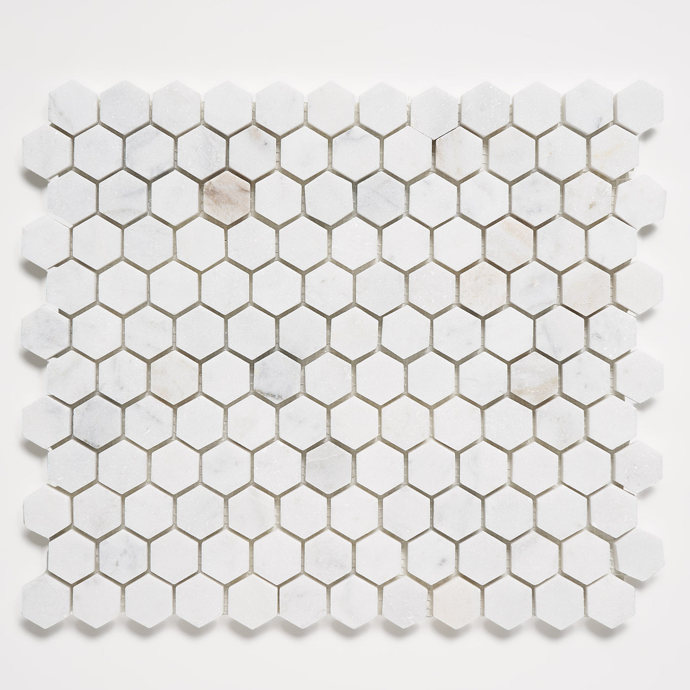 Patara Stone Marble 1" Hexagon 10.2" x 11.8" Marble Mosaic