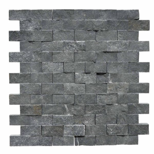 Patara Stone Marble 1 x 2 Splitface 12" x 12" Marble Mosaic