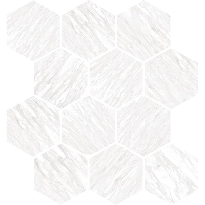 Floors 2000 Marbles Hexagon 9" x 11" Porcelain Mosaic