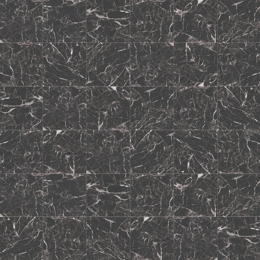 Floors 2000 Marbles 2 x 2 12" x 12" Porcelain Mosaic Marmo Nero Matte