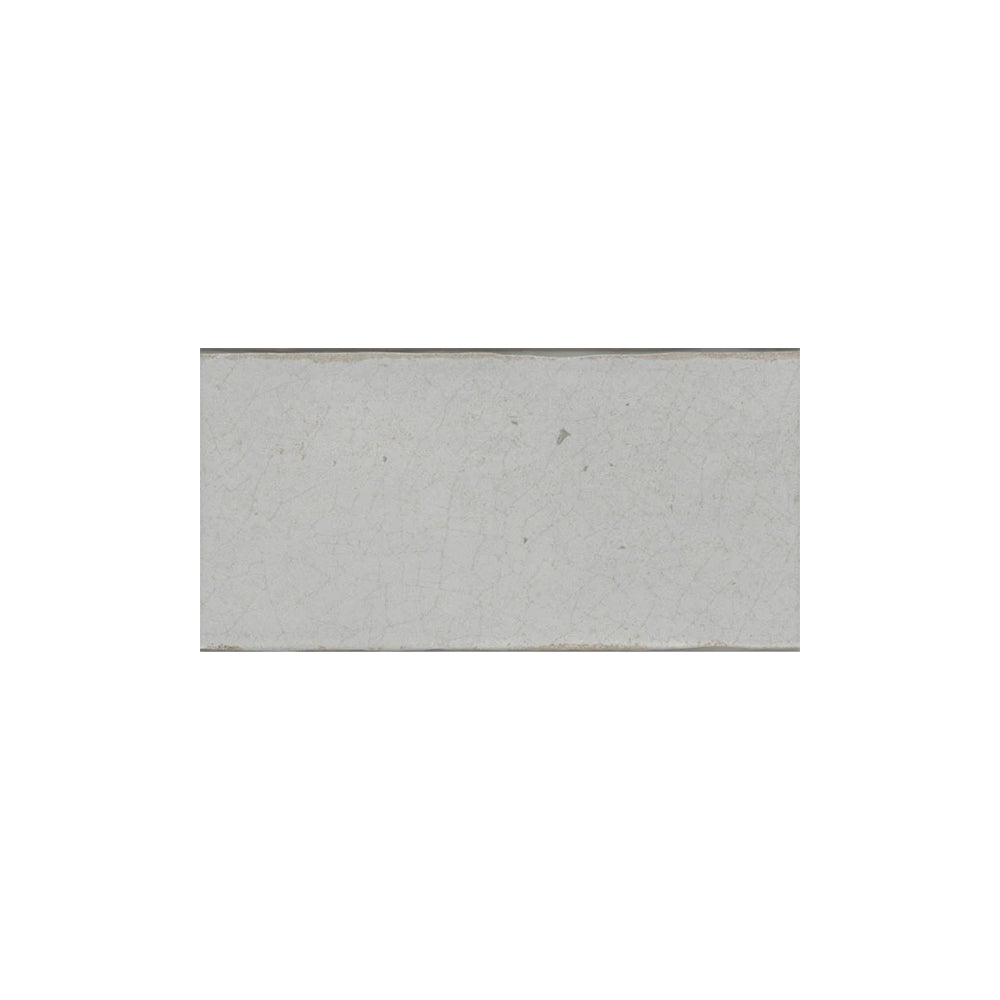 Floors 2000 Maiolica Crackle 3" x 12" Porcelain Bullnose Tender Gray