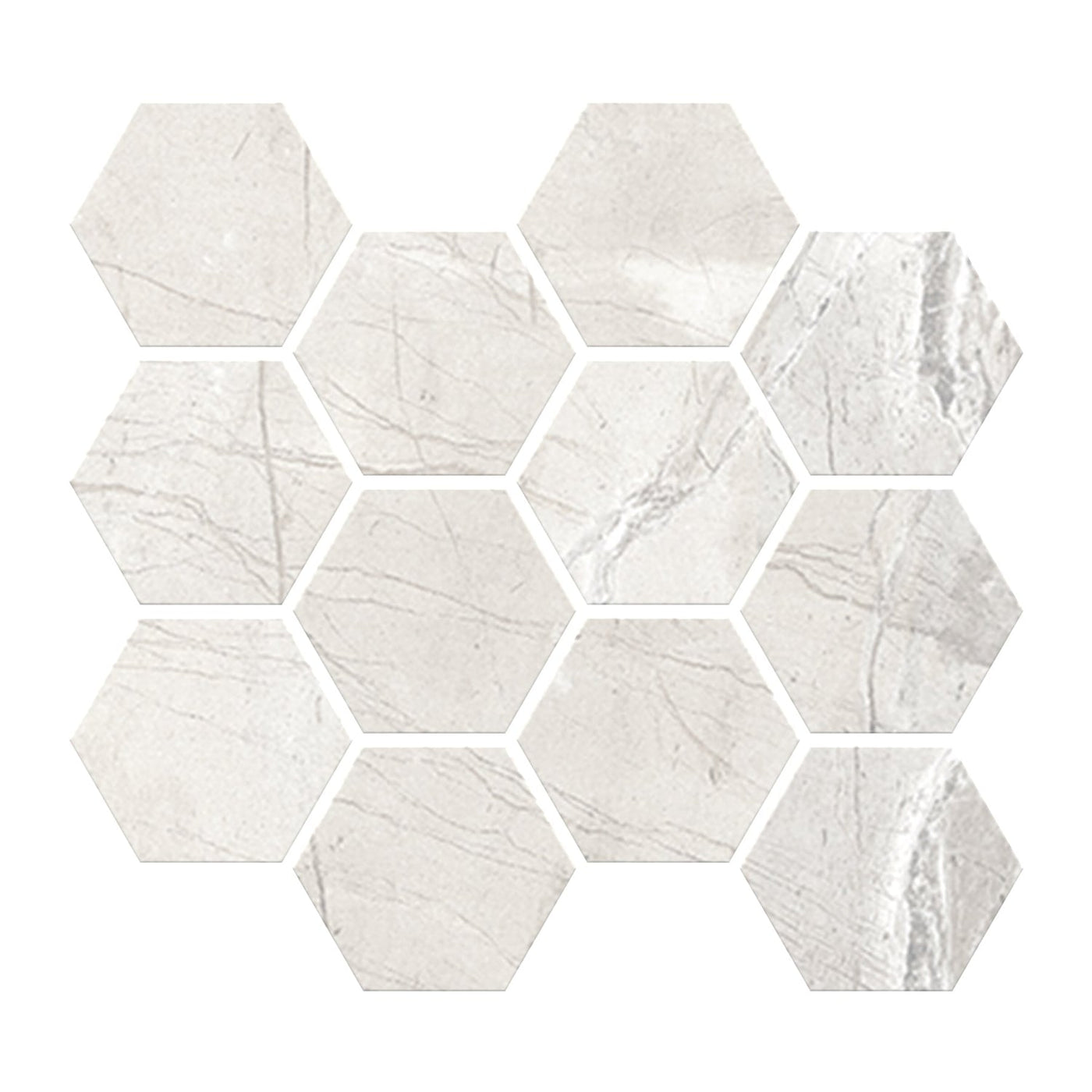 Milestone Absolute 3 x 3 Hexagon 9" x 11" Porcelain Mosaic