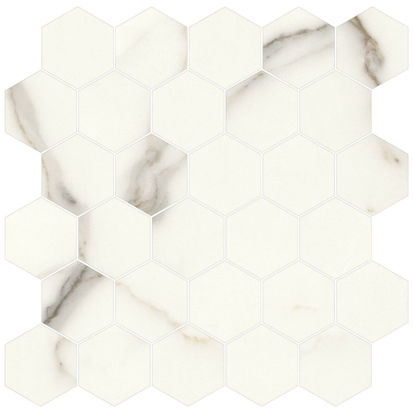 Milestone Jem 2" Hexagon 12" x 12" Porcelain Mosaic