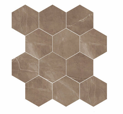 Milestone Luxury 3 x 3 Hexagon 9" x 11" Porcelain Mosaic