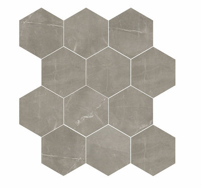 Milestone Luxury 3 x 3 Hexagon 9" x 11" Porcelain Mosaic