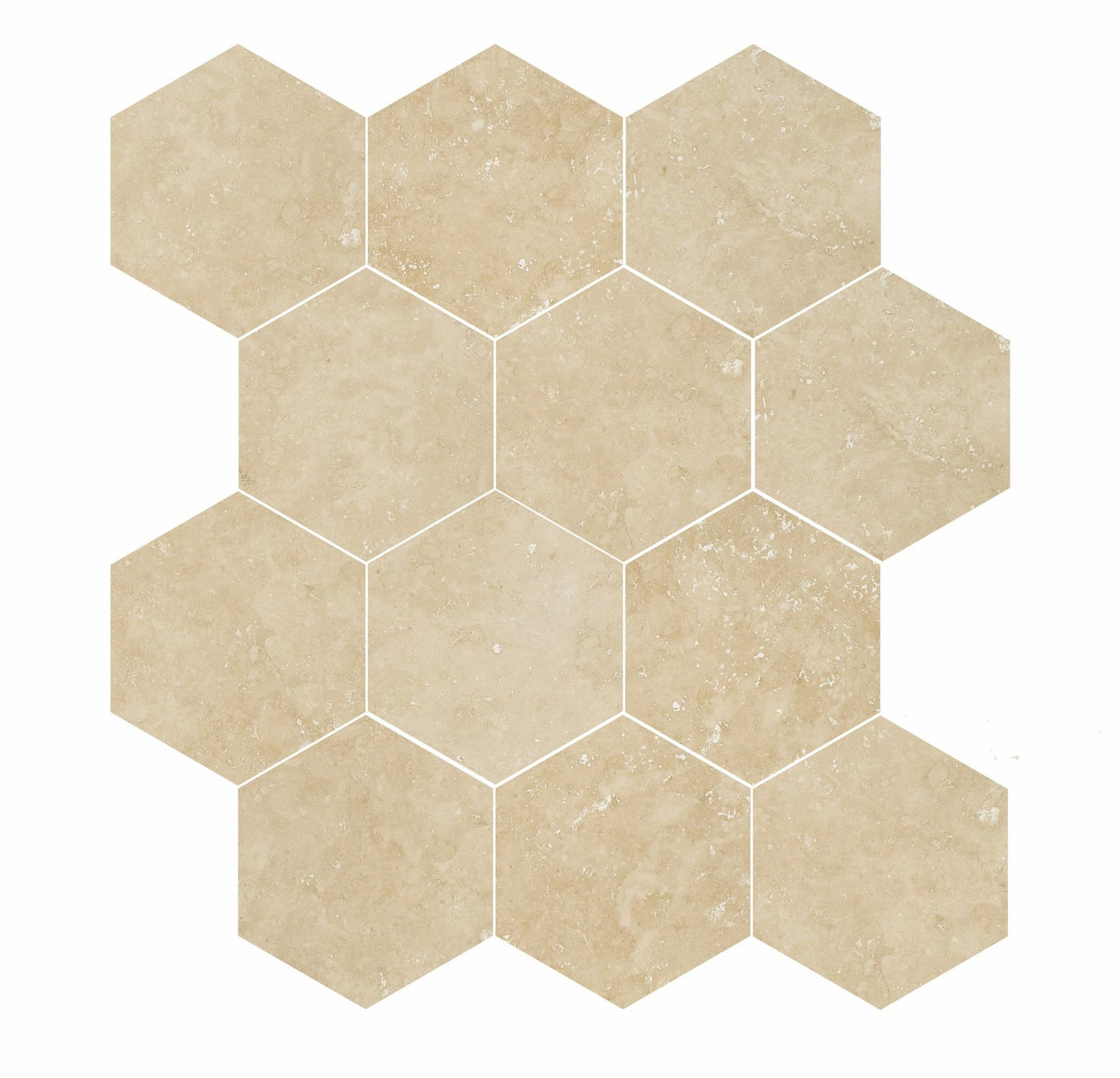 Milestone Luxury 3 x 3 Hexagon 9" x 11" Porcelain Mosaic