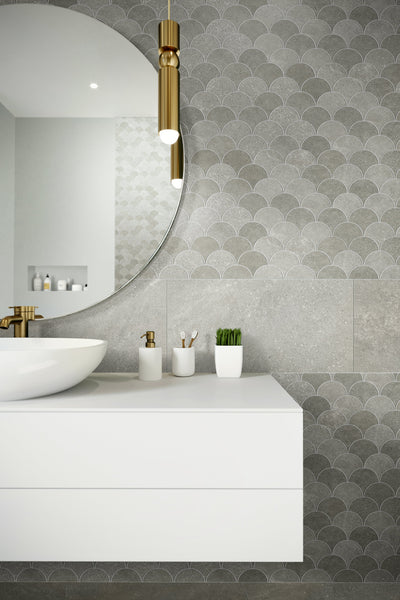 Milestone Tycoon Wave 13.7" x 14.5" Porcelain Mosaic