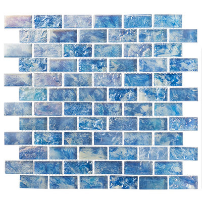 Mykonos Harbor 12" x 12" Glass Mosaic