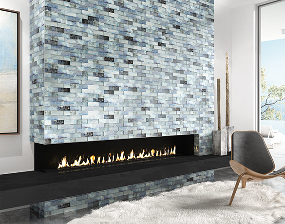 Maniscalco Gosford 2 x 6 12" x 12" Marble & Glass Mosaic