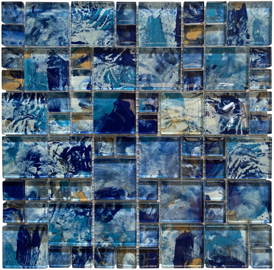 QDI Surfaces Monet 12" x 12" Glass Mosaic