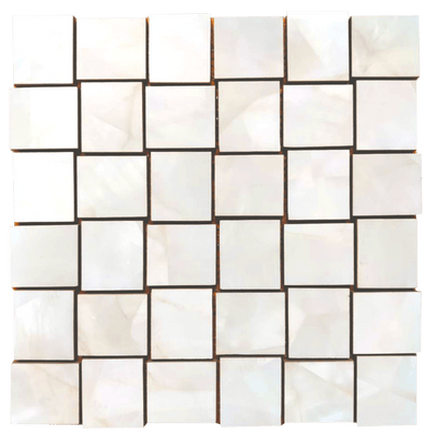 Tesoro Mother of Pearl Basketweave 12" x 12" Porcelain Mosaic