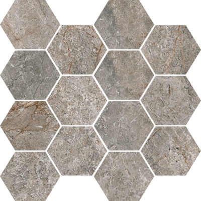 Happy Floors Toscana Hexagon 10" x 14" Porcelain Mosaic