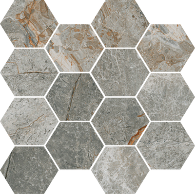 Happy Floors Toscana Hexagon 10" x 14" Porcelain Mosaic