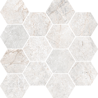 Happy Floors Toscana Hexagon 10" x 14" Porcelain Mosaic