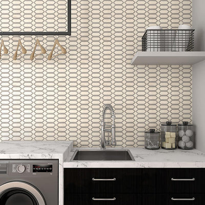 Marazzi Castellina Linear Hexagon 13" x 15" Natural Stone Mosaic
