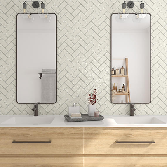 Marazzi Artezen 2 x 4 Herringbone 12" x 14" Ceramic Mosaic