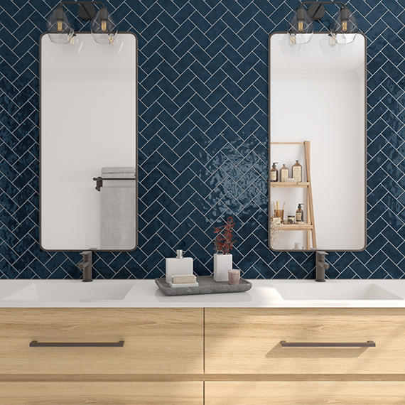 Marazzi Artezen 2 x 4 Herringbone 12" x 14" Ceramic Mosaic