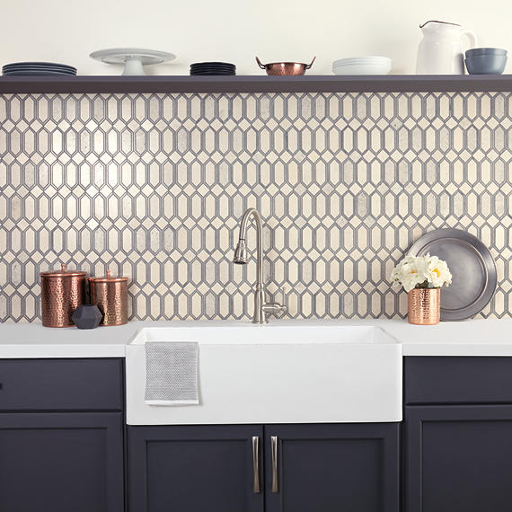Marazzi Castellina Linear Hexagon 13" x 15" Natural Stone Mosaic