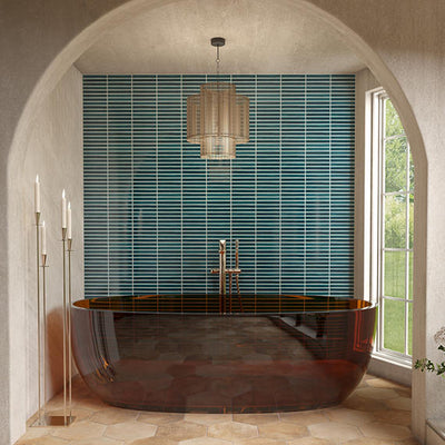 Marazzi Cotto Revival 1 x 6 Stacked 12" x 12" Ceramic Mosaic