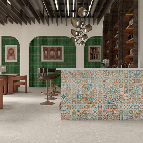 Marazzi Cotto Revival 1 x 6 Stacked 12" x 12" Ceramic Mosaic