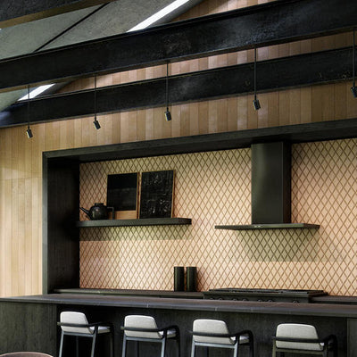 Marazzi Geometal 2 x 5 Harlequin 12" x 14" Metal Mosaic
