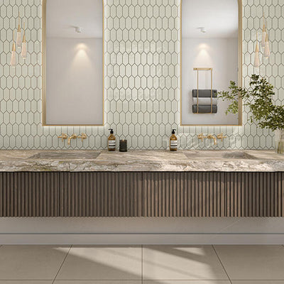Marazzi Artezen 2 x 5 Picket 11" x 12" Ceramic Mosaic